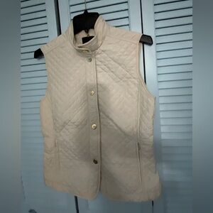 MAX MARA Weekend Cream quilted vest USA size 6